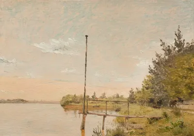 View From Dosseringen Near The Sortedam Lake Looking Towards Norrebro Study