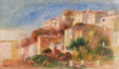 View From The Garden Of The Post Office Cagnes Village Vu Du Jardin De La Poste Cagnes