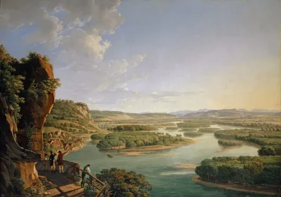 View From The Isteinerklotz Up The Rhine Toward Basel