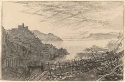 View Of A Bay From A Hillside Amalfi
