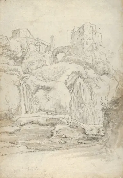 View Of A Bridge And Waterfalls In Tivoli