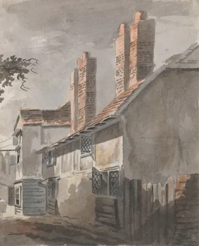 View Of A Building With Chimneys