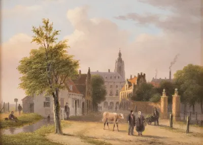 View Of A Dutch Town