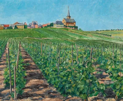 View Of A French Winemaking Village