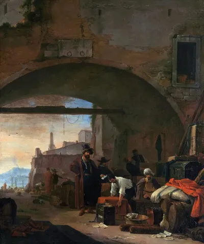 View Of A Levantine Port