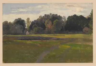 View Of A Meadow By A Forest In Spreewald