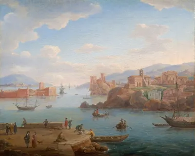 View Of A Mediterranean Harbour