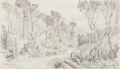 View Of A Mud Cottage On The Road To An Unknown Bay