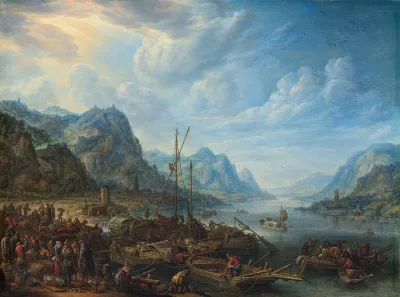 View Of A River With Boat Moorings