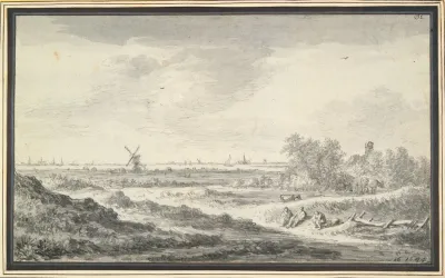 View Of A River With Dunes In Foreground