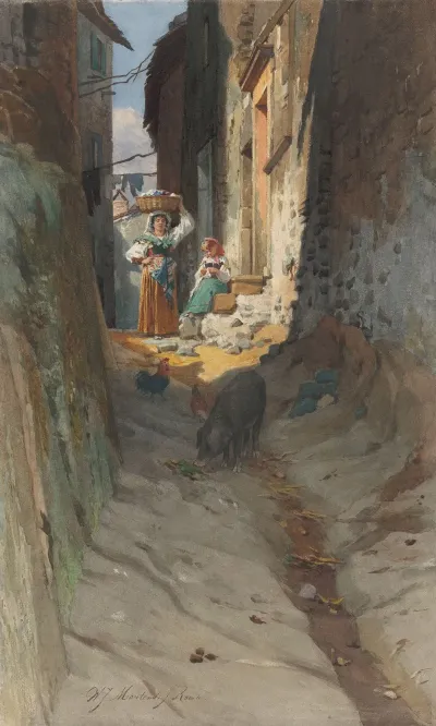 View Of A Small Street In Rocca Di Papa
