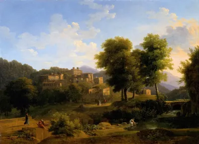 View Of A Town In The Sabine Hills