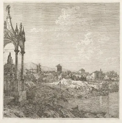 View Of A Town With A Bishops Tomb