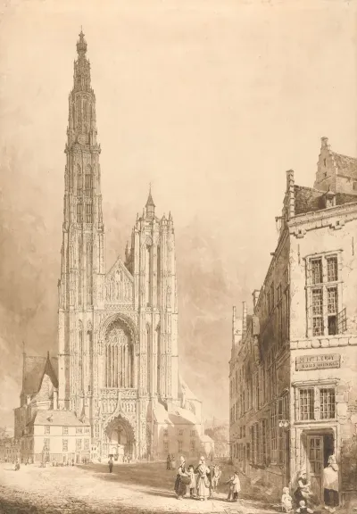 View Of Antwerp Cathedral