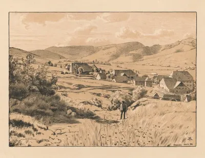 View Of Bernau With A Hiker