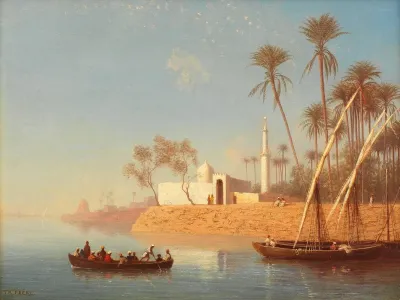 View Of Boulak Near Cairo Egypt