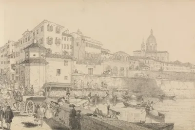 View Of Casino Pecori On The Lung Arno Residence Of Sir Charles Doyly At Florence