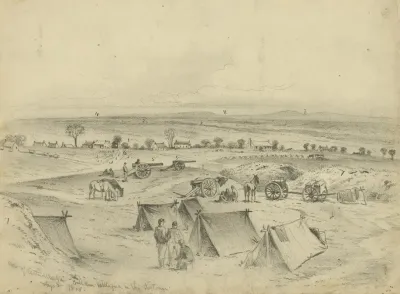 View Of Centreville Va Bull Run Battlefield In The Distance Aug 1863