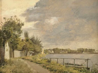 View Of Dosseringen Near The Suburb Osterbro Outside Copenhagen Cloudy Sky