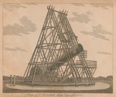 View Of Dr Herschels Forty Feet Telescope