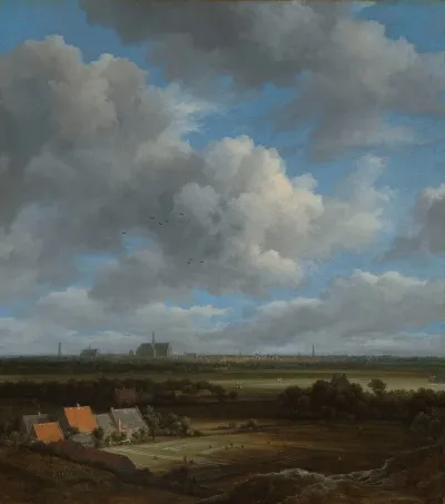 View Of Haarlem From The Northwest With The Bleaching Fields In The Foreground