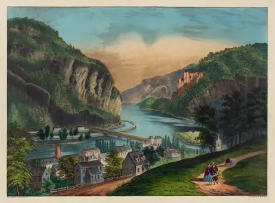 View Of Harpers Ferry Va From The Potomac Side