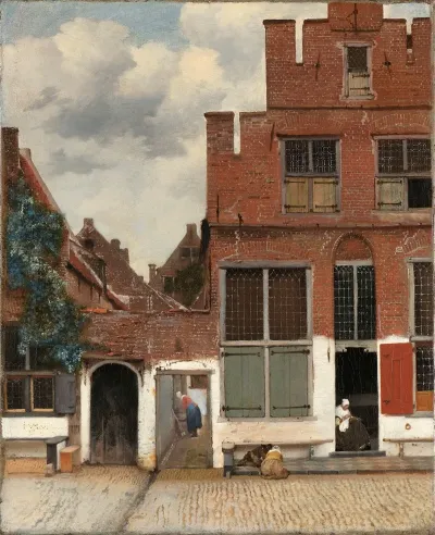 View Of Houses In Delft Known As The Little Street