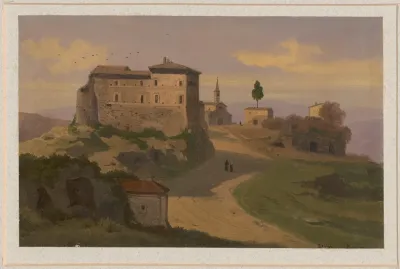 View Of Il Castello Farnese In Isola Farnese