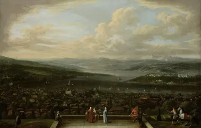 View Of Istanbul From The Dutch Embassy At Pera — Jean Baptiste Vanmour Kanvas Tablo