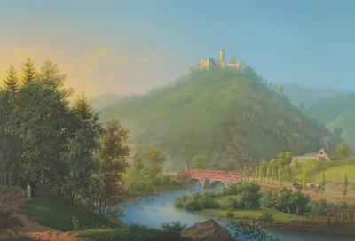 View Of Kynsburg Over The Weistritz River Valley In Silesia