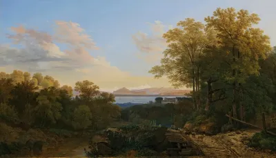 View Of Lake Geneva And The Mont Blanc Massif From The Heights Of Chambesy Behind The House Of The Empress Josephine