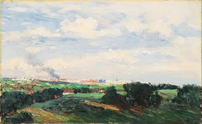 View Of Madrid From The Plantio De Los Infantes Or Madrid Seen From El Pardo