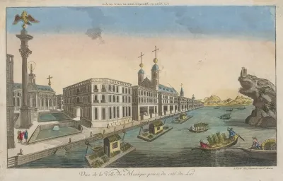 View Of Mexico City Taken From The Side Of The Lake