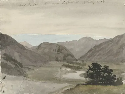 View Of Moel Siabod From Beddgelert North Wales