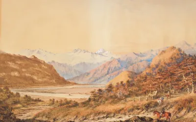 View Of Mt Aspiring Province Of Otago Looking North Up The Valley Of Matekitiki River From Dr Hectors Camp Of 1863