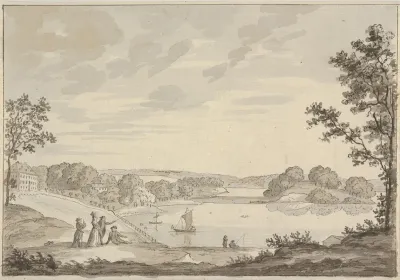 View Of Naesse Castle With Lake Fureso From The West