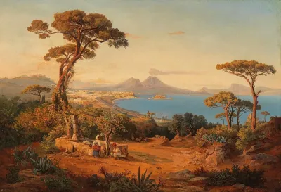 View Of Naples With Vesuvius In The Background 2