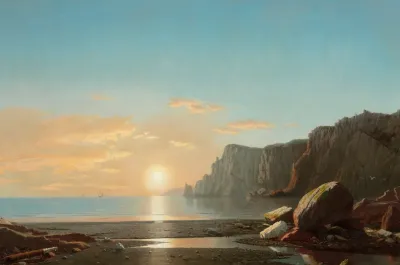 View Of Northern Head At Sunrise In The Bay Of Fundy