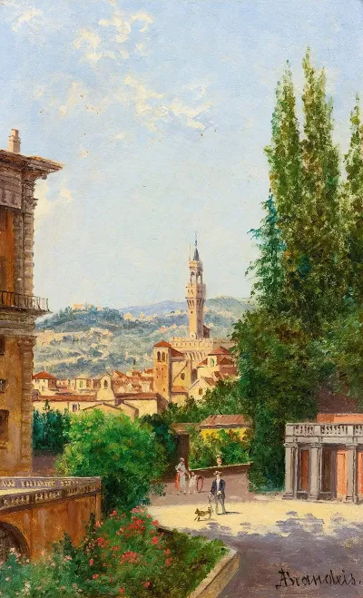 View Of Palazzo Vecchio From The Boboli Gardens Florence