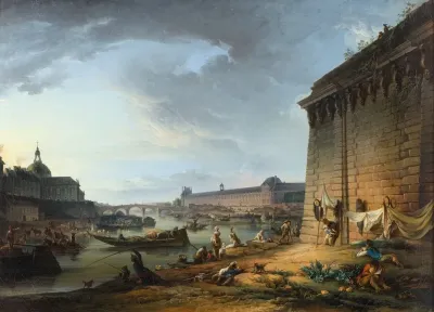 View Of Paris From The Embankment Beneath The Pont Neuf