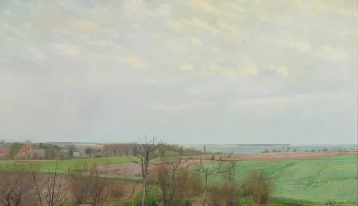 View Of Roskilde Fjord Early Spring