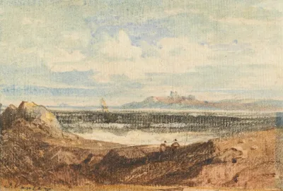 View Of Rugged Coastline Bamburgh Northumberland