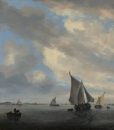 View Of Sailing Boats On A Lake