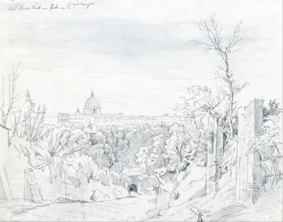 View Of Saint Peters Basilica In Rome