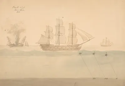 View Of Ships And Mines