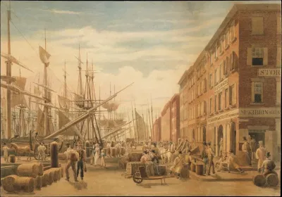 View Of South Street From Maiden Lane New York City