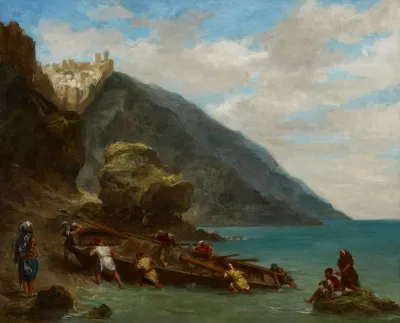 View Of Tangier From The Seashore