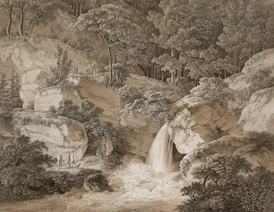 View Of The Amselfall In Saxony