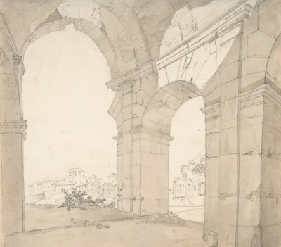 View Of The Baths Of Caracalla In Rome