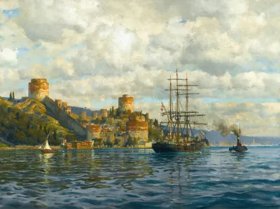 View Of The Bosphorus With Rumelihisari